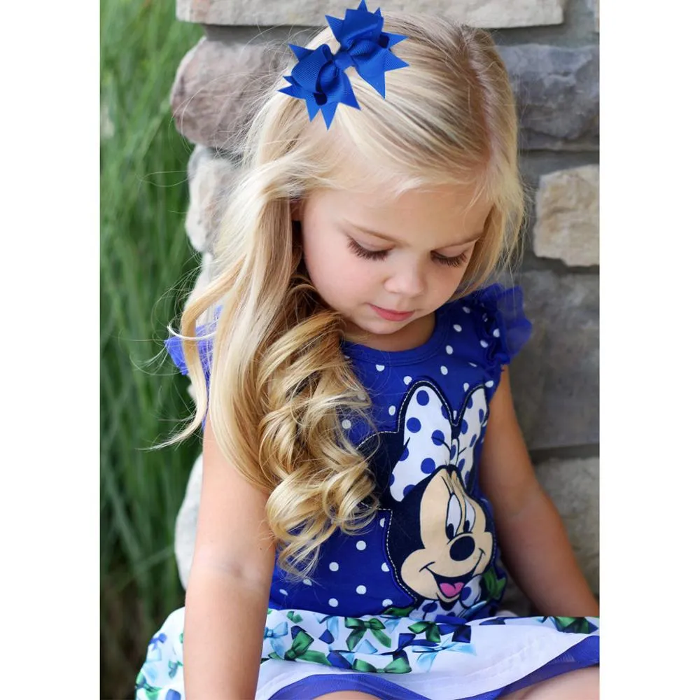 40Pcs Baby/Kids Girls Solid Ribbon Bow Hair Clips