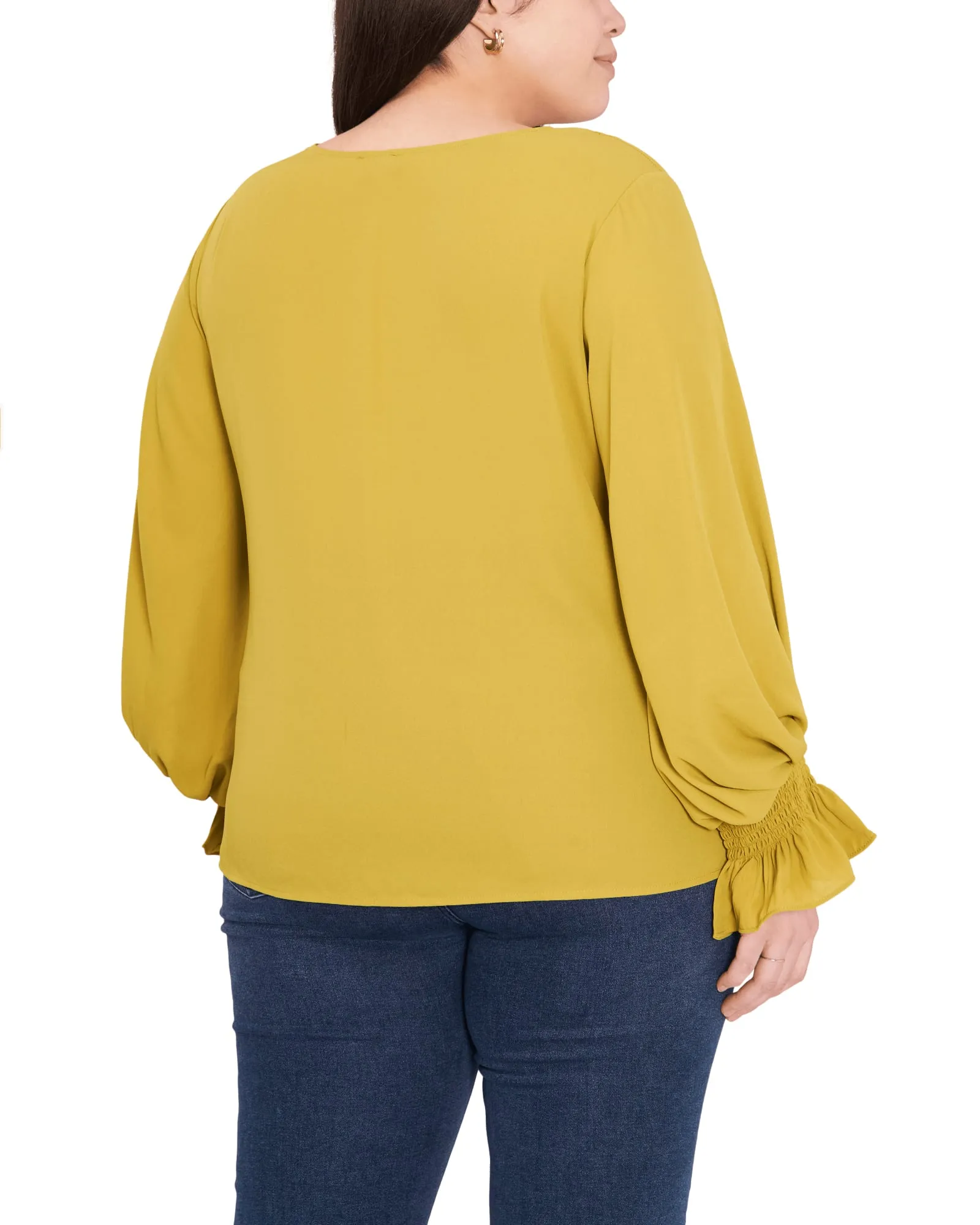 Allie V-Neck Blouse | Avocado