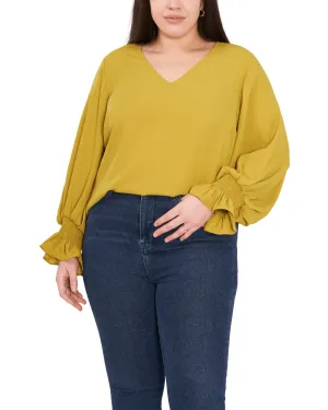 Allie V-Neck Blouse | Avocado