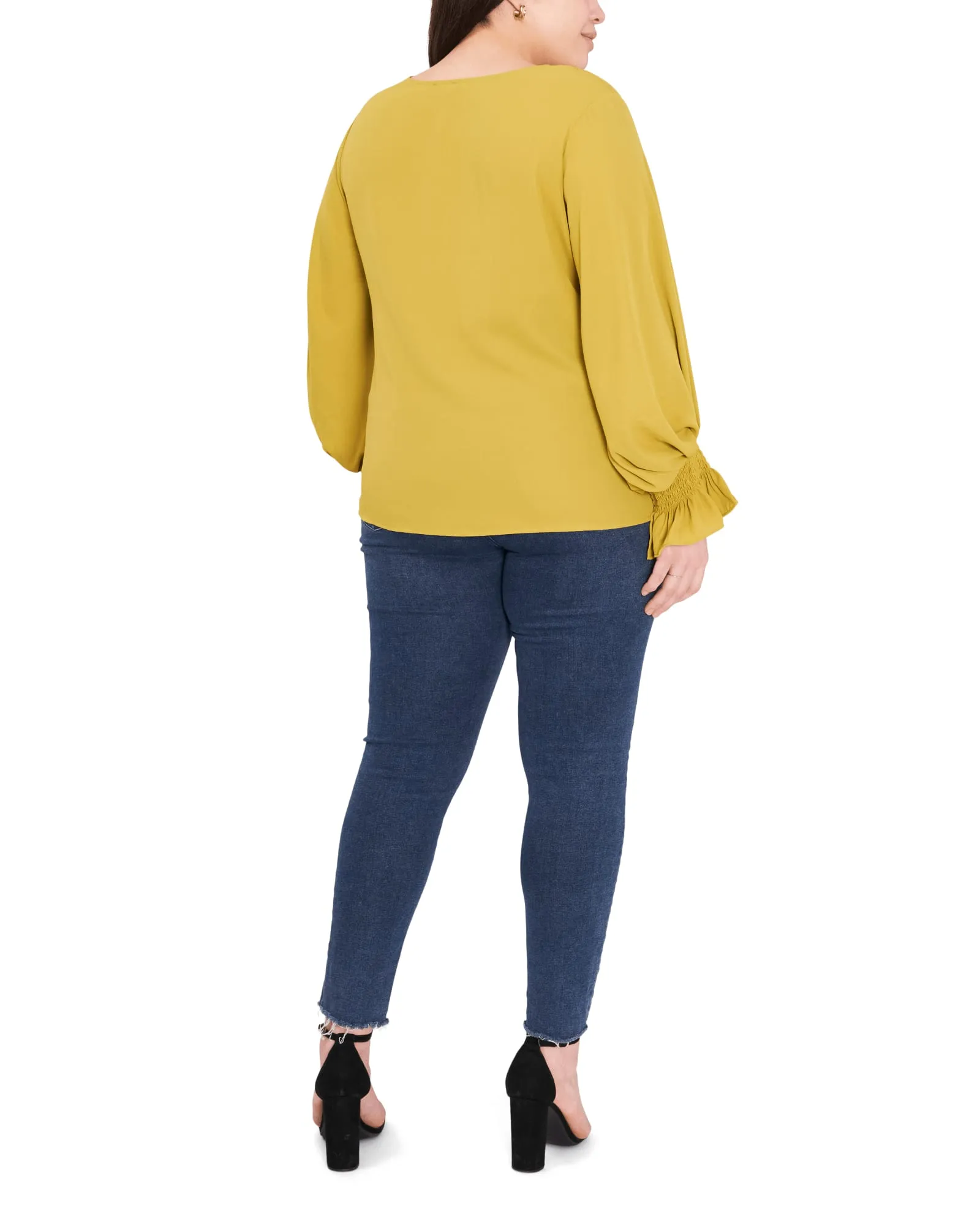 Allie V-Neck Blouse | Avocado