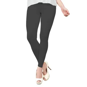 Amazing Gray Colored Casual Wear Ankle Length Leggings