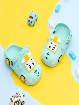 Aqua Car Pattern Clogs for Boys - Fun Meets Comfort