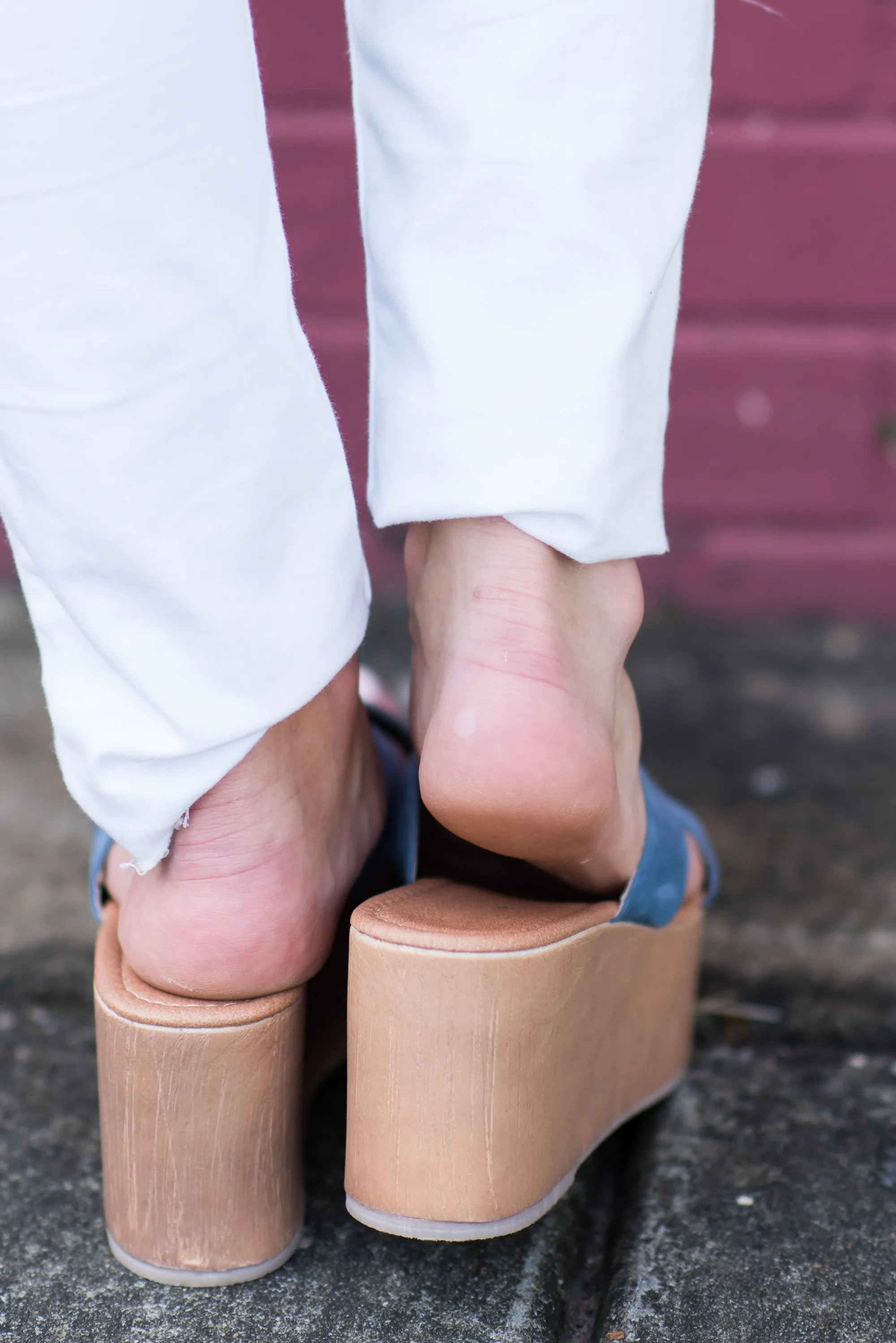 At Your Request Slide Wedges, Blue