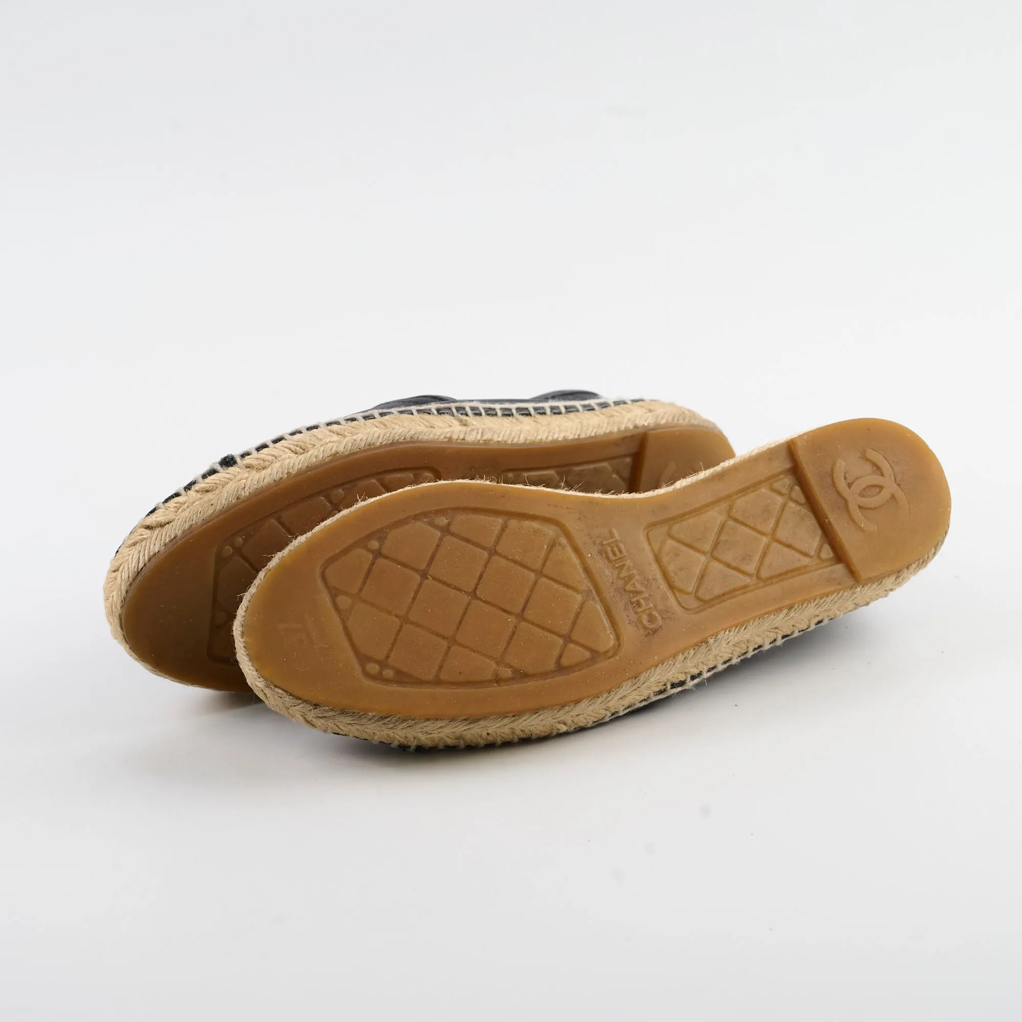 Chanel Espadrilles Mesh Black Size 37