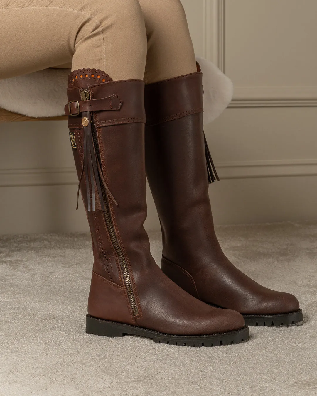 Classic Spanish Riding Boots Vibram Tread Sole