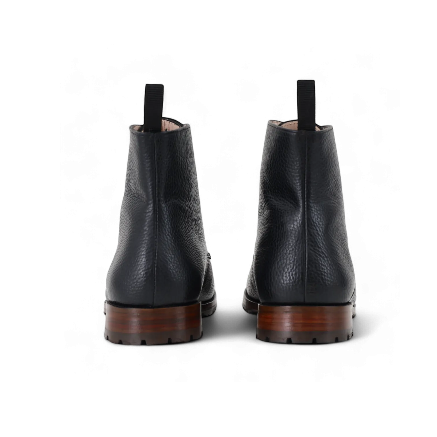Combat Boots Classique – Cuir Grainé Noir  - Yanni