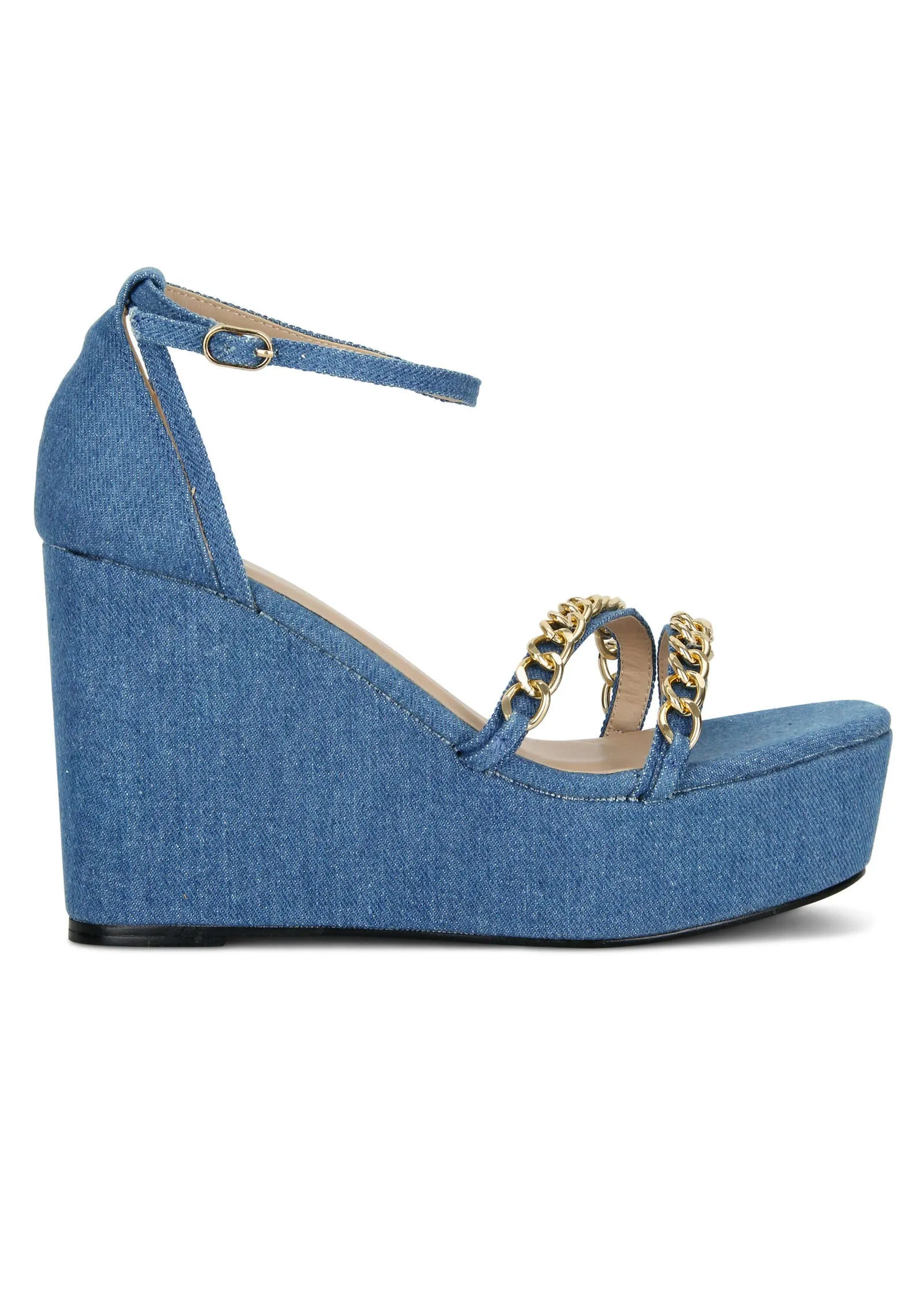 Denim Wedge - Denim Blue