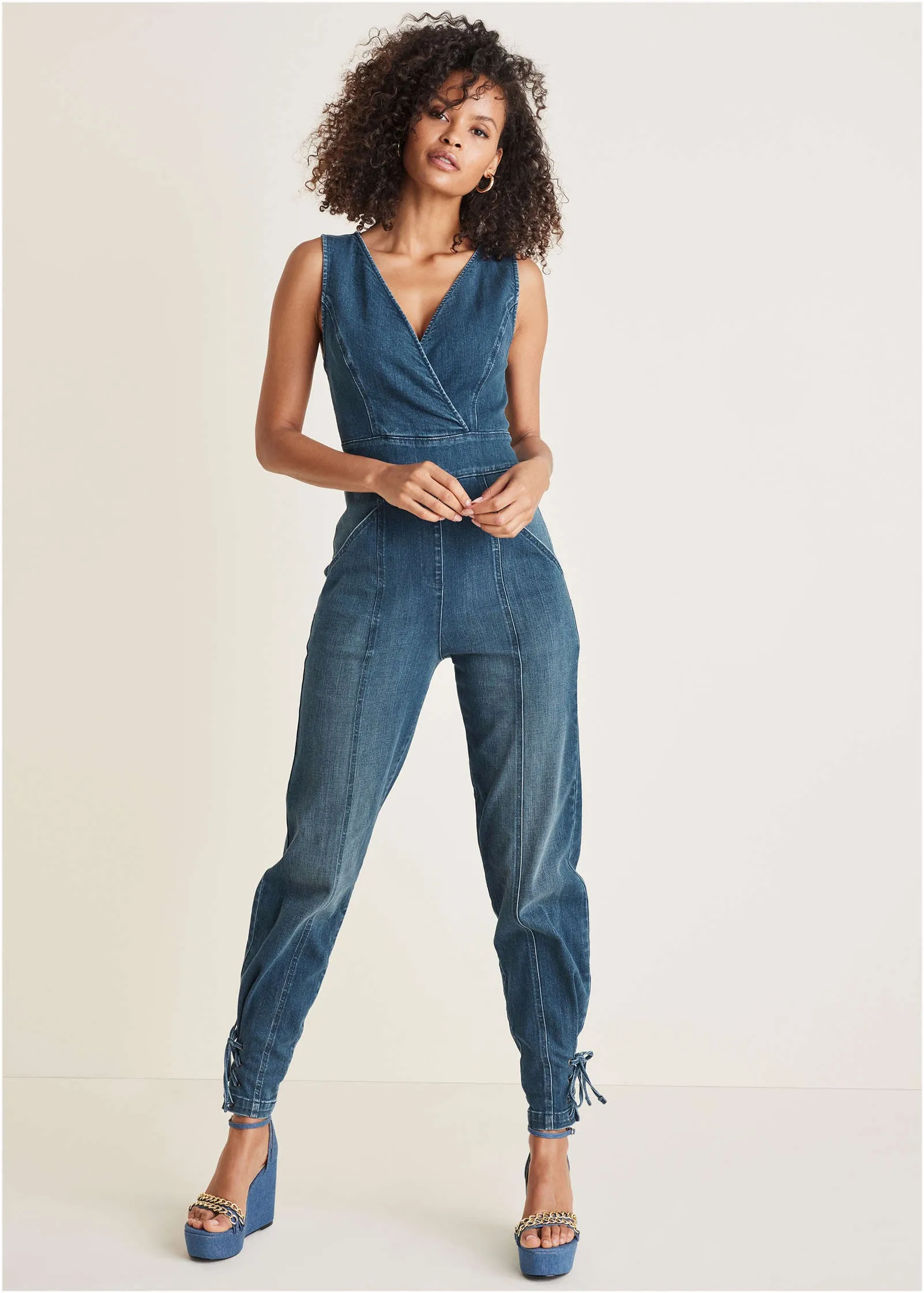 Denim Wedge - Denim Blue