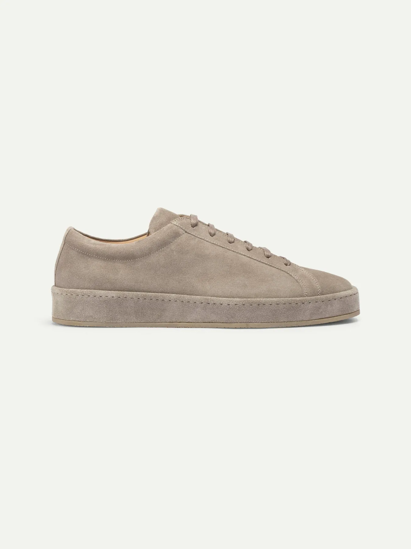 Height Increasing Grey Suede Eirene Lace Up Sneakers - AW24