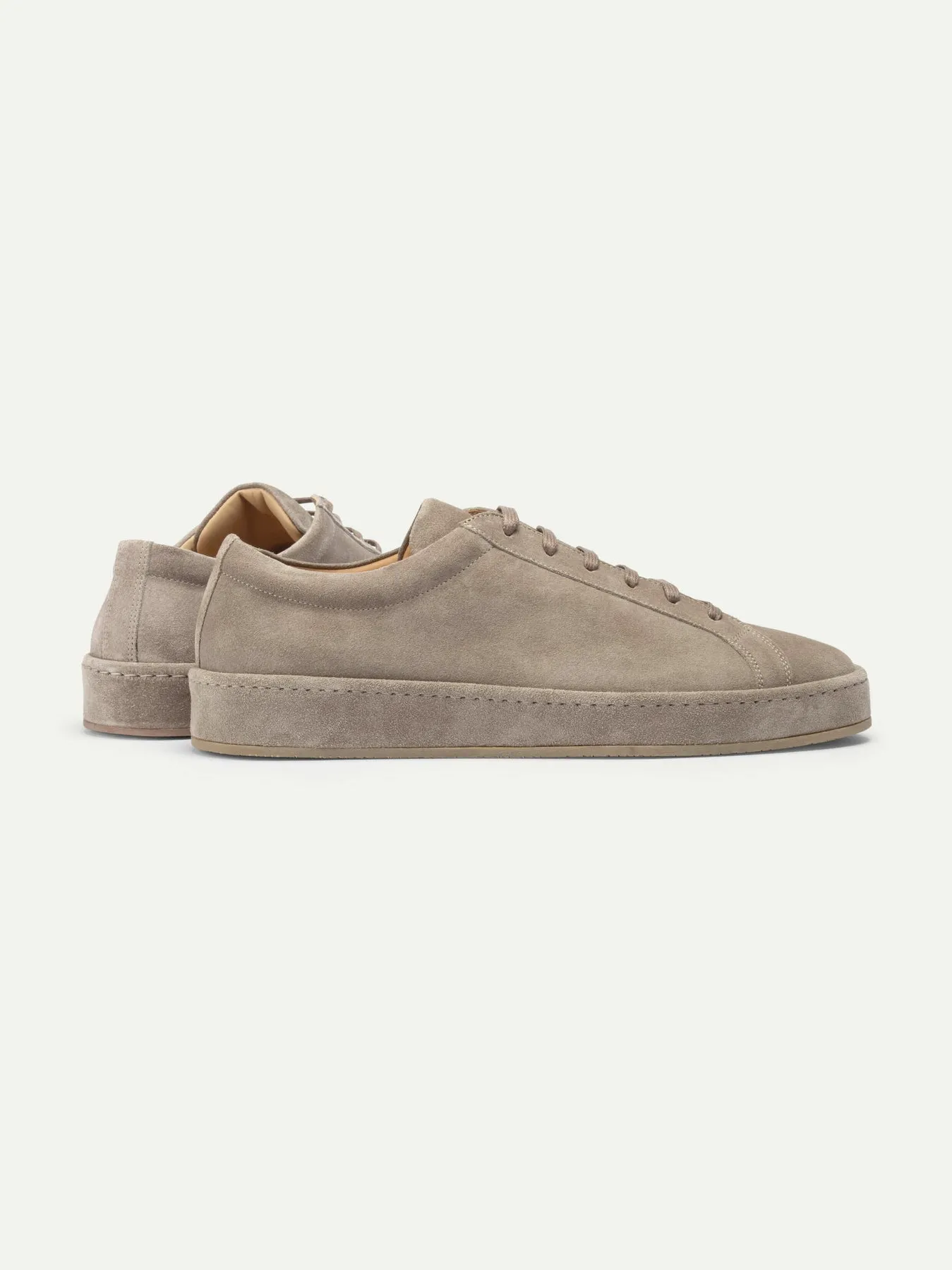 Height Increasing Grey Suede Eirene Lace Up Sneakers - AW24