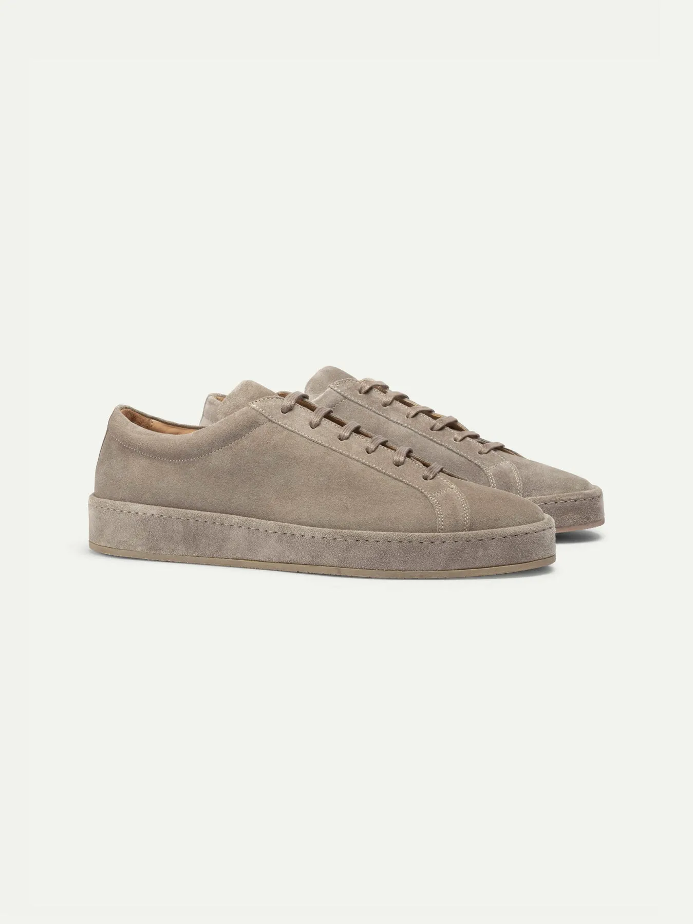 Height Increasing Grey Suede Eirene Lace Up Sneakers - AW24