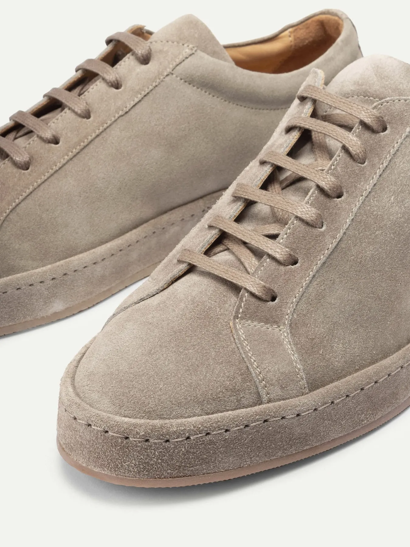 Height Increasing Grey Suede Eirene Lace Up Sneakers - AW24