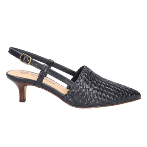 Kaisley Pointed Toe Kitten Heel Slingback Pumps