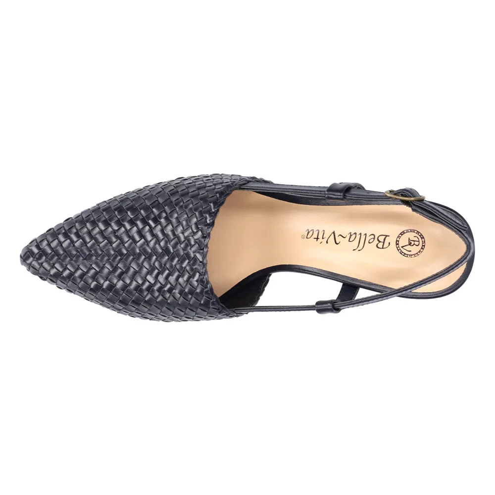 Kaisley Pointed Toe Kitten Heel Slingback Pumps