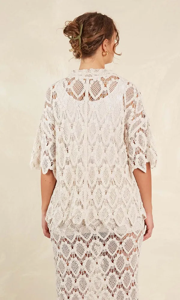 KEA- Lace Knit Shirt