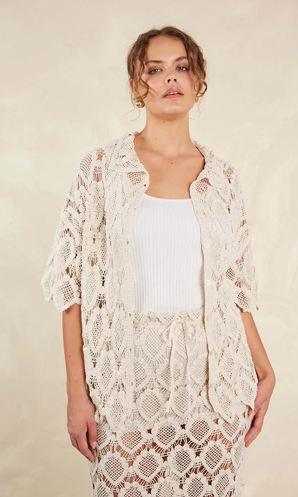 KEA- Lace Knit Shirt