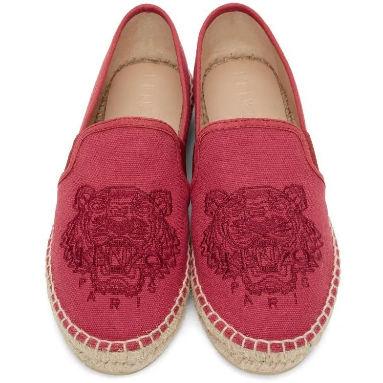 Kenzo Red Classic Tiger Espadrilles