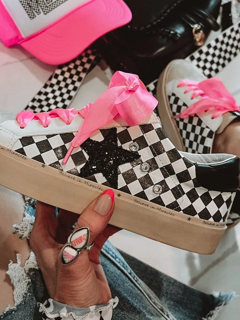 KRUSH KANDY EXCLUSIVE: Harley's Checkmate Checkered Sneaker