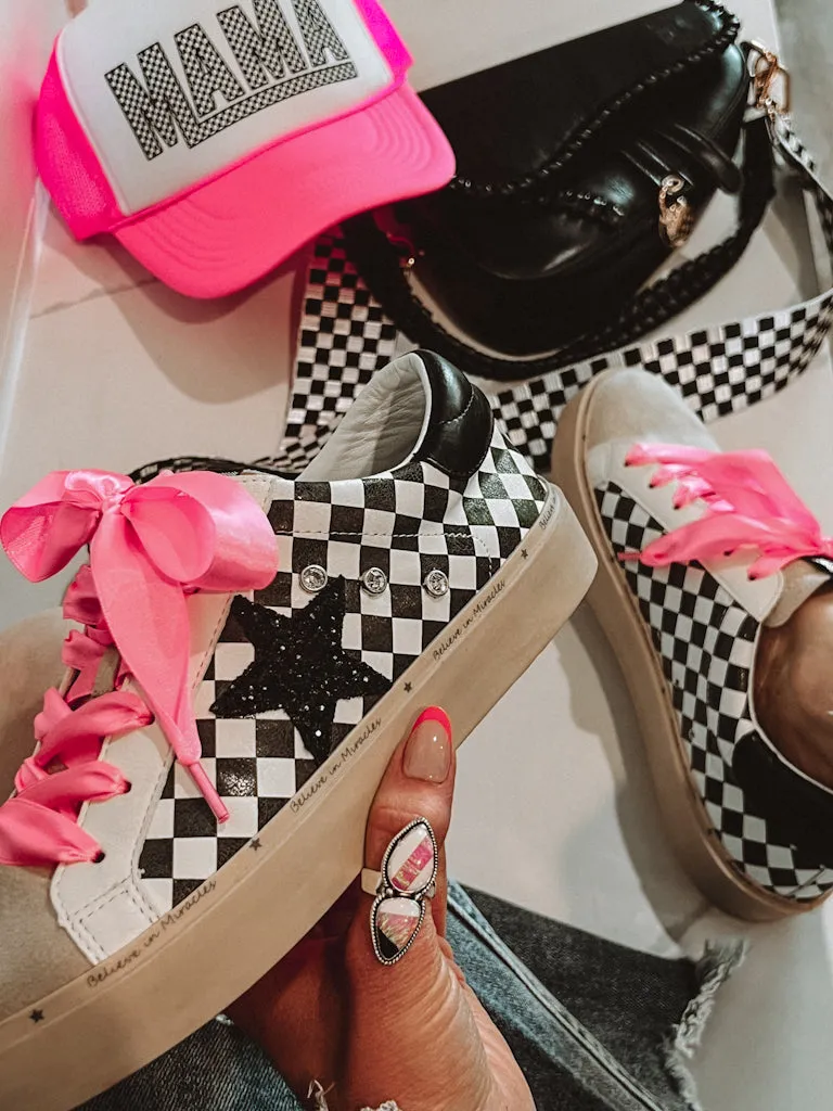 KRUSH KANDY EXCLUSIVE: Harley's Checkmate Checkered Sneaker