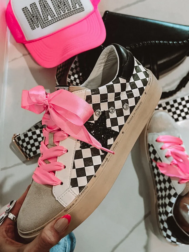 KRUSH KANDY EXCLUSIVE: Harley's Checkmate Checkered Sneaker