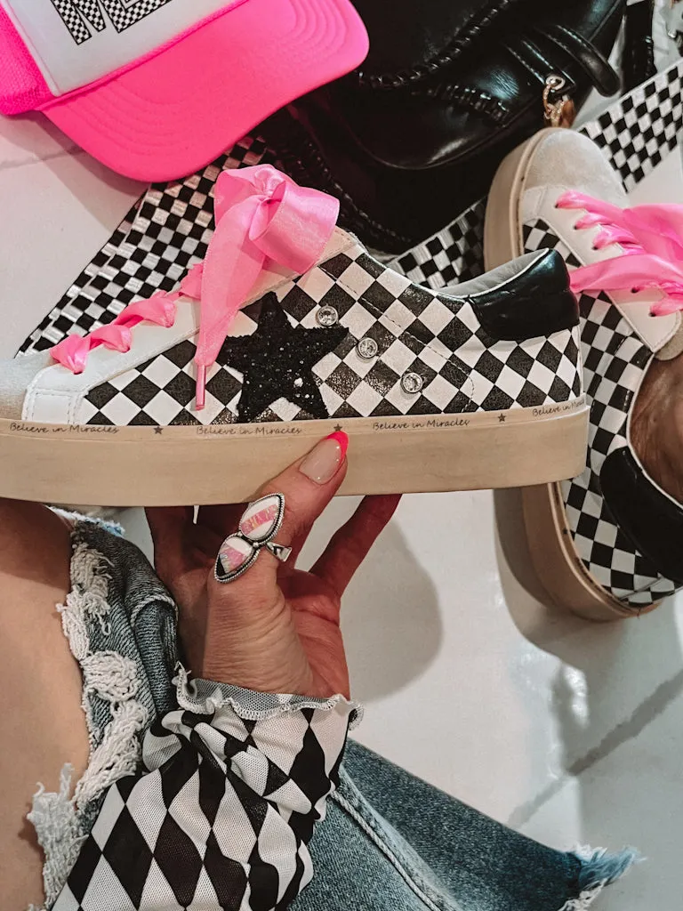 KRUSH KANDY EXCLUSIVE: Harley's Checkmate Checkered Sneaker