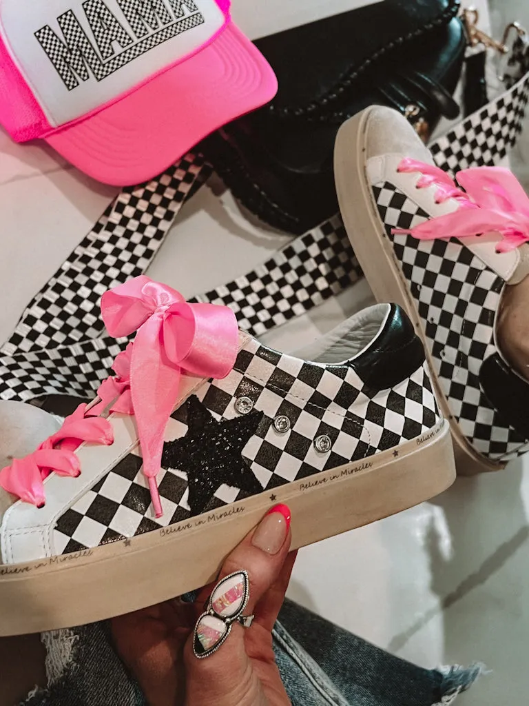 KRUSH KANDY EXCLUSIVE: Harley's Checkmate Checkered Sneaker