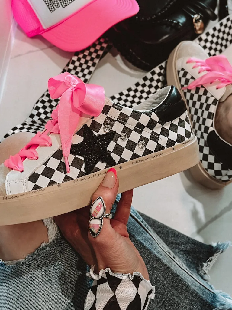 KRUSH KANDY EXCLUSIVE: Harley's Checkmate Checkered Sneaker
