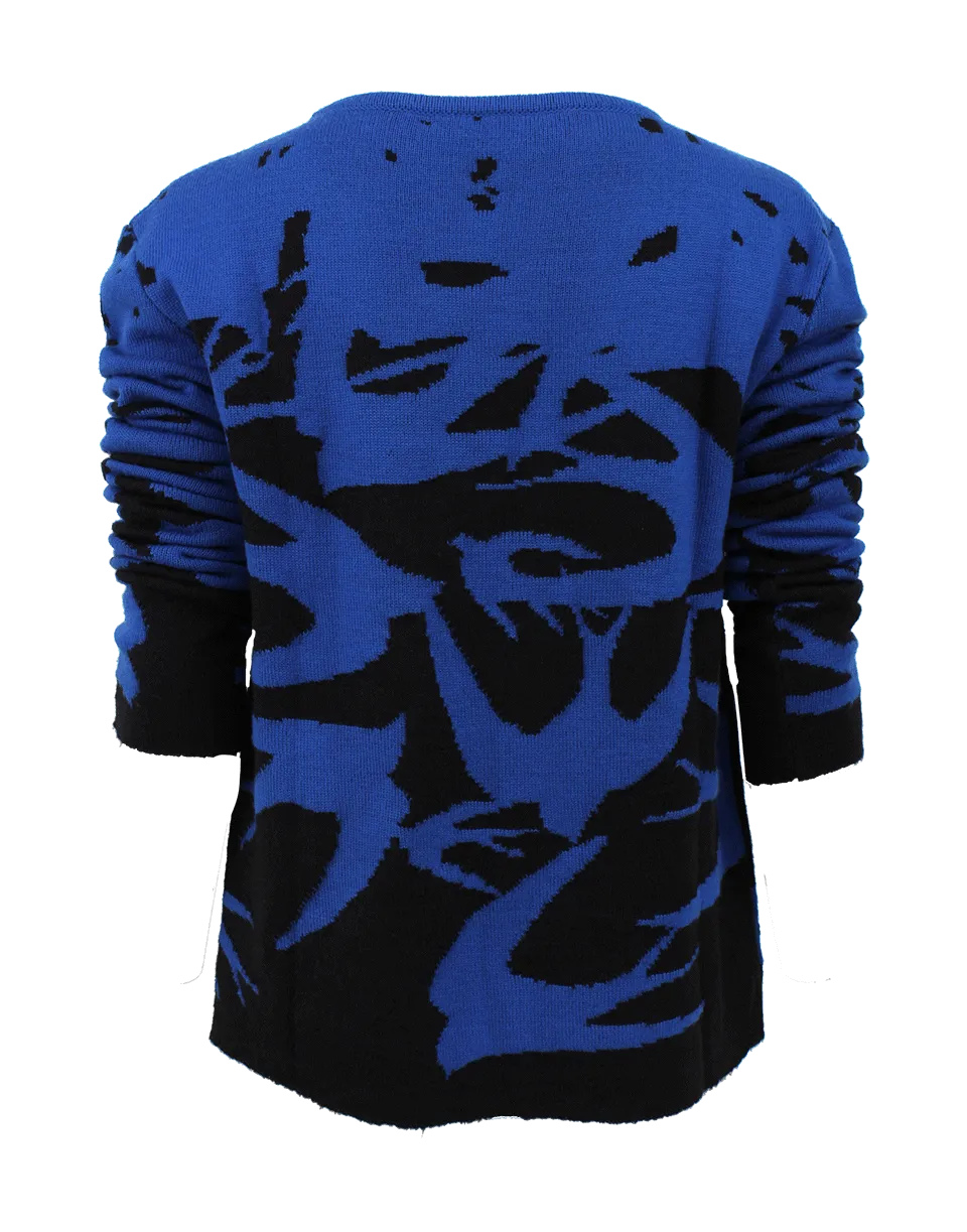 Long Sleeve Crewneck Jacquard Pullover