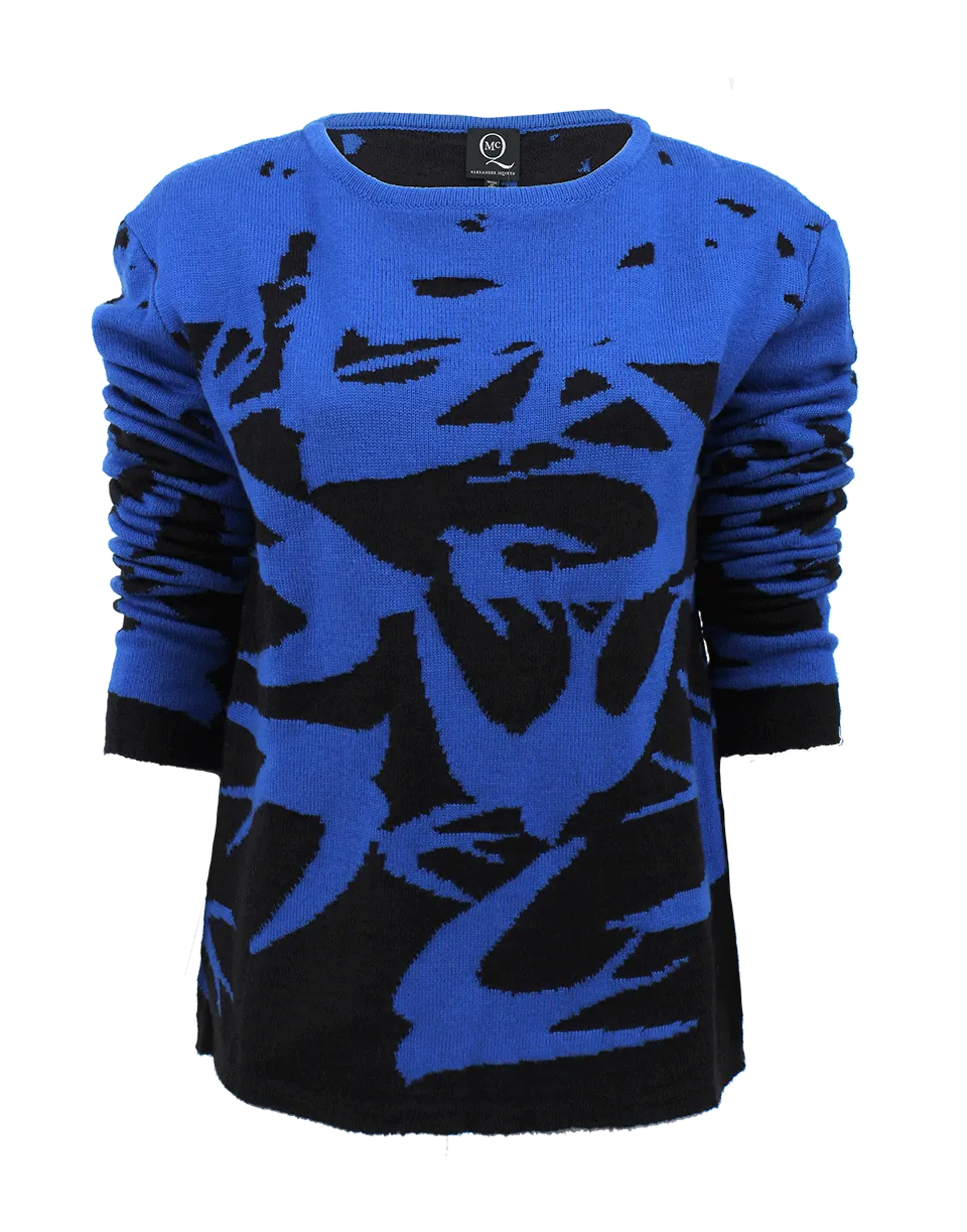 Long Sleeve Crewneck Jacquard Pullover