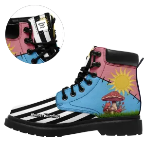 Luxury Gifts,Personalized Trendy Boots, Custom Unisex  Ankle Boots, Combat Boot with Lace up for Gift to Children