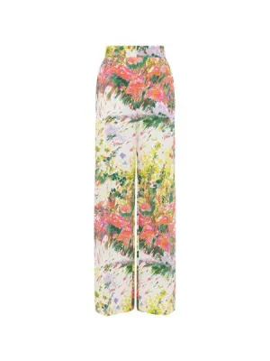MIRTO 1956 - BRUSHSTROKE PRINT COTTON TROUSER