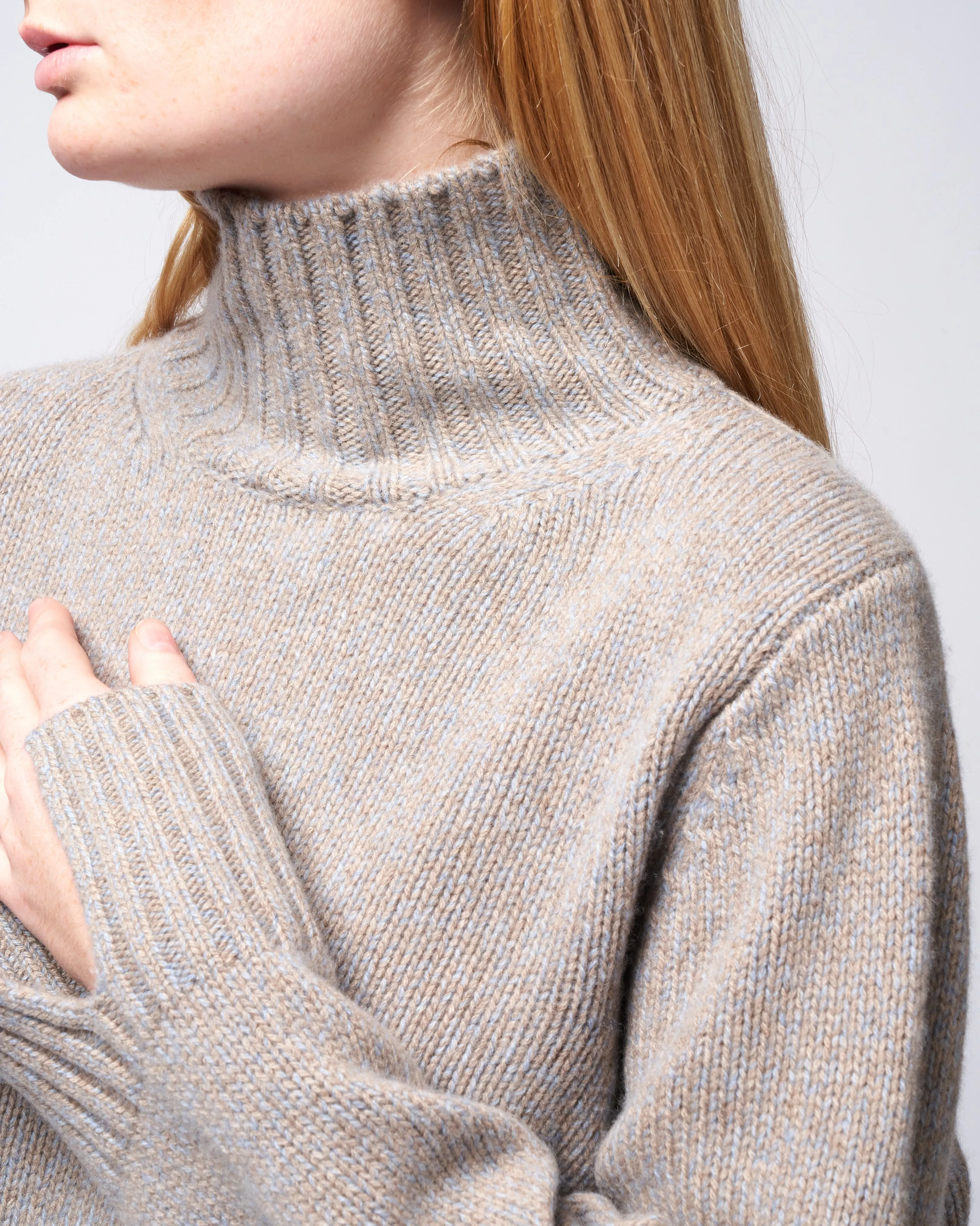 mockneck sweater - cashmere