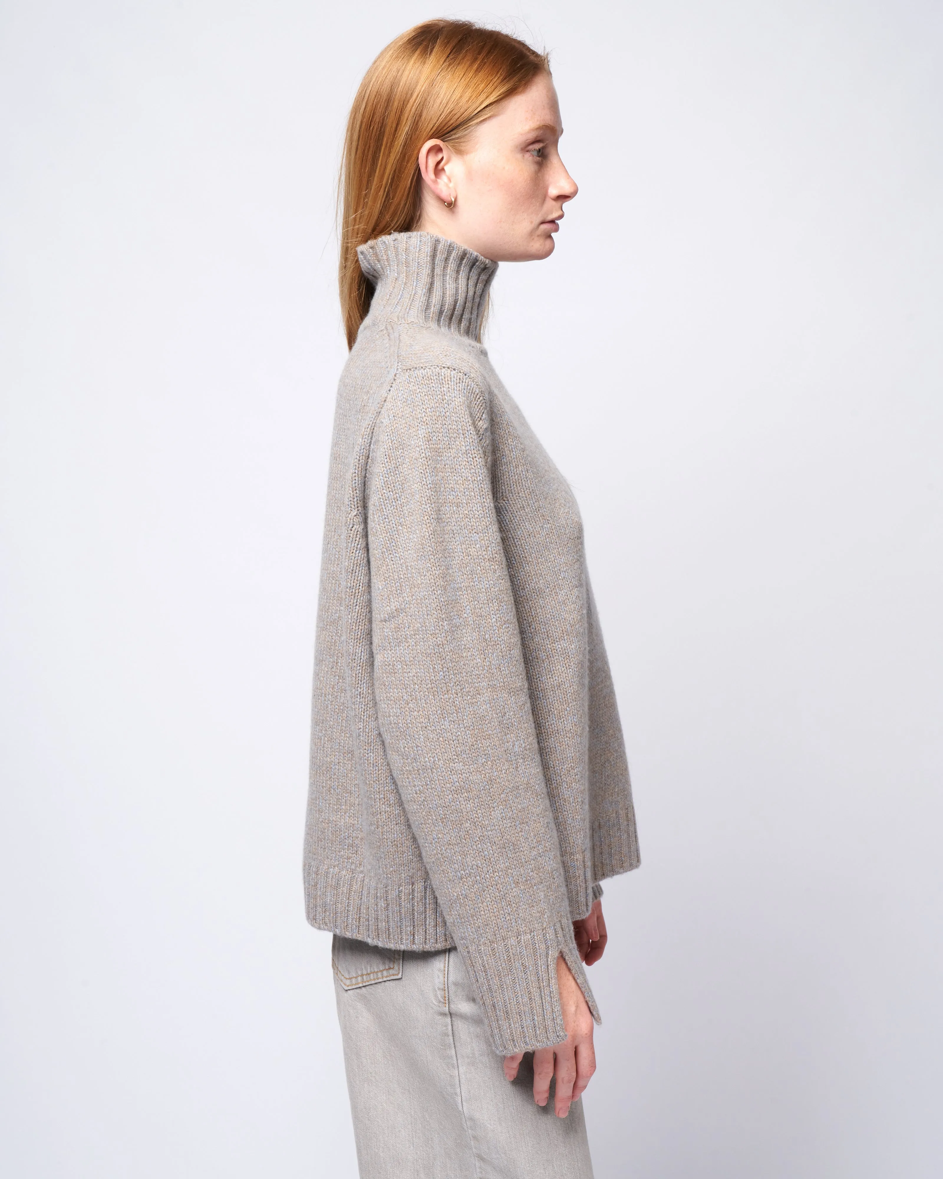 mockneck sweater - cashmere