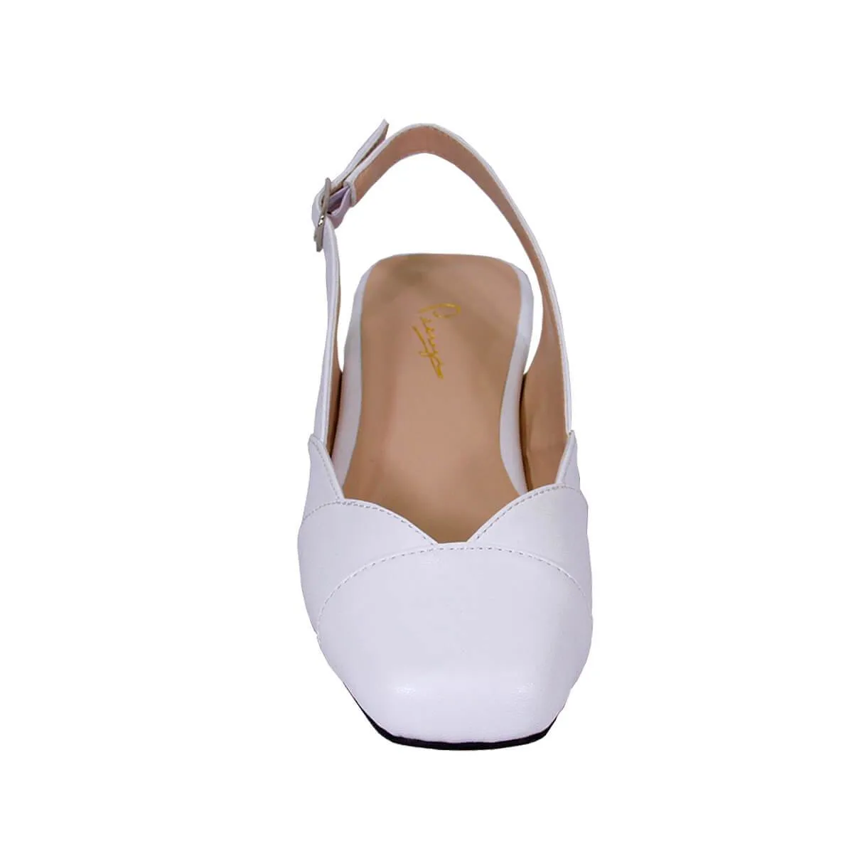 PEERAGE Eve Women's Wide Width Leather Slingback Pumps