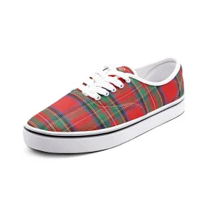 Red Green Blue Tartan Plaid Loafer Sneakers