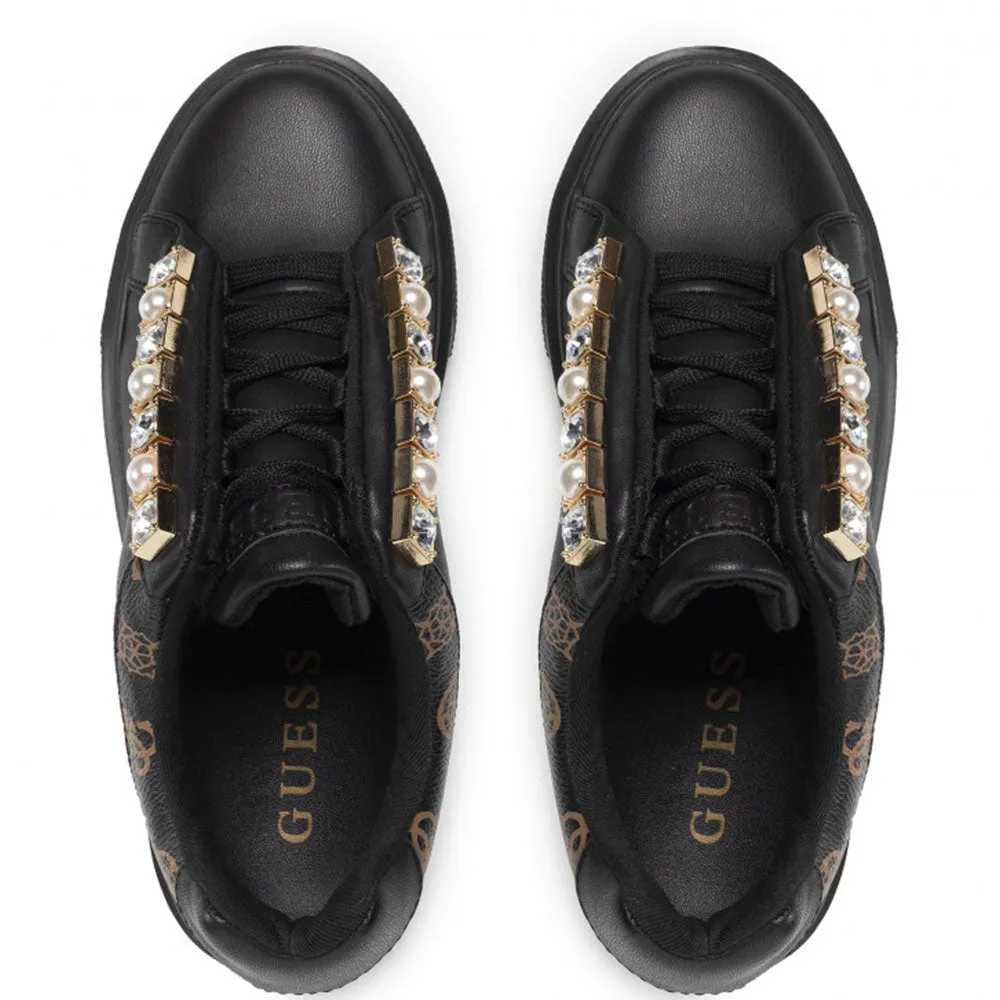 Scarpe Donna GUESS Sneakers Linea Haya Colore Black -  Brown