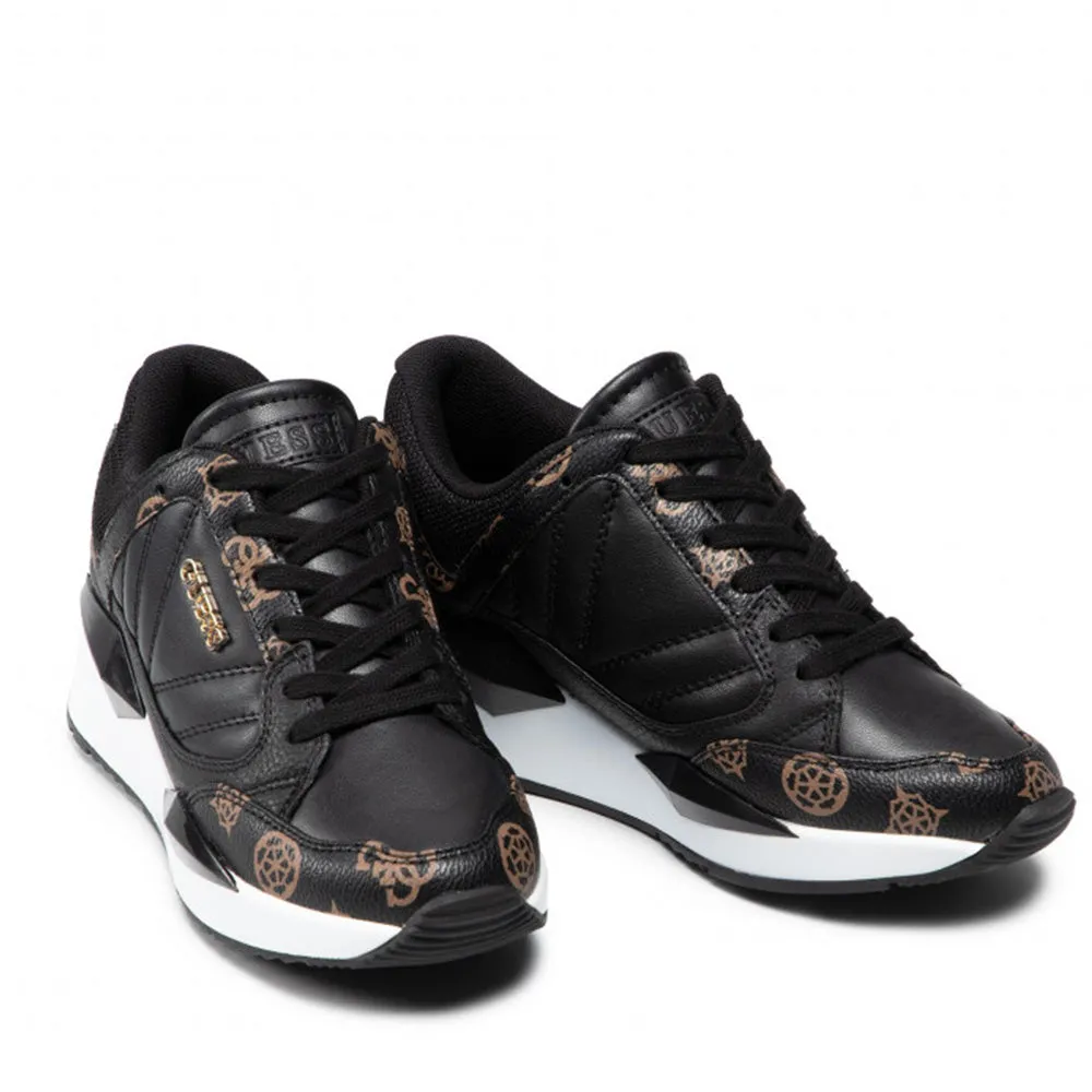 Scarpe Donna GUESS Sneakers Linea Traves Colore Nero - Marrone