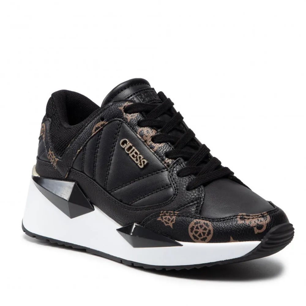 Scarpe Donna GUESS Sneakers Linea Traves Colore Nero - Marrone
