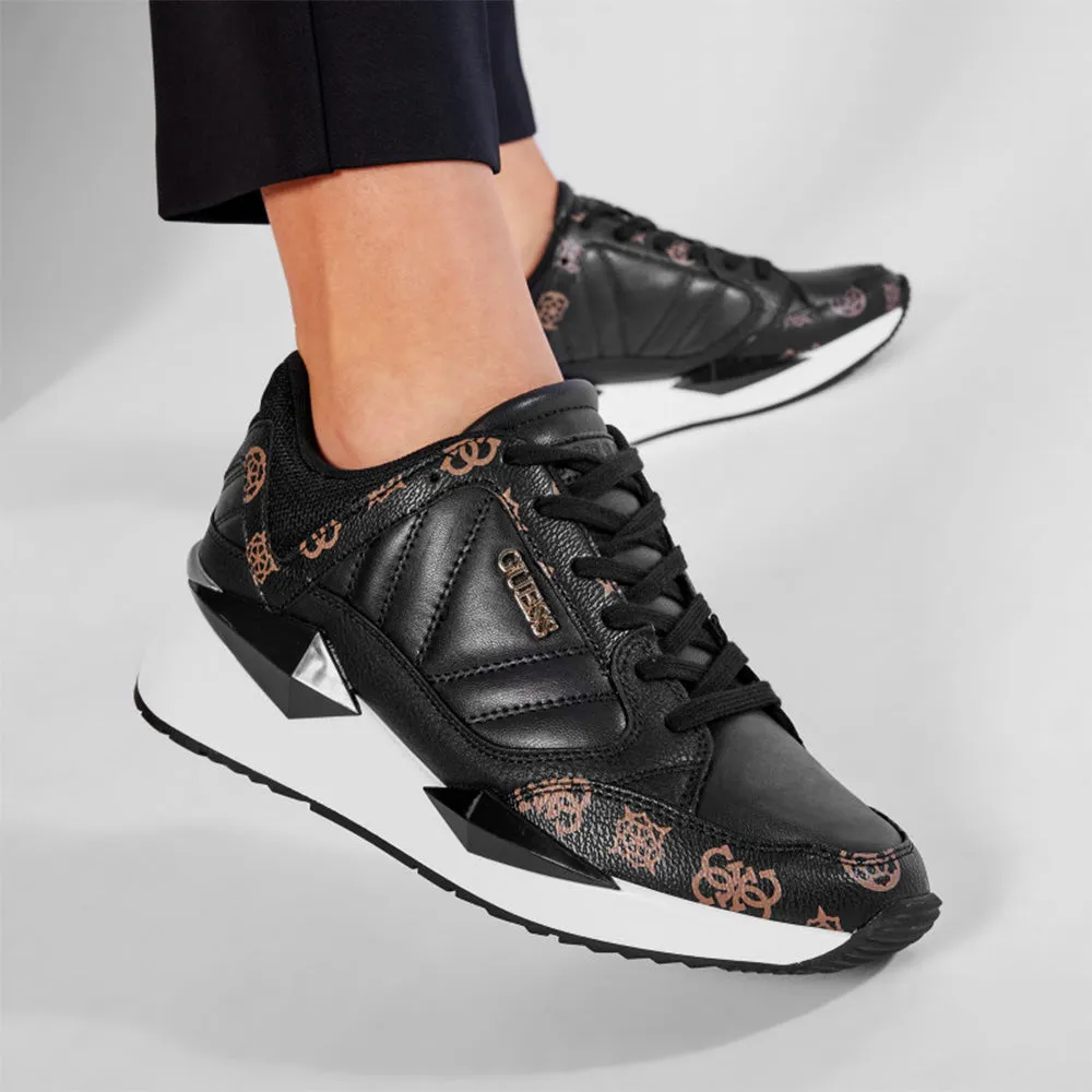 Scarpe Donna GUESS Sneakers Linea Traves Colore Nero - Marrone