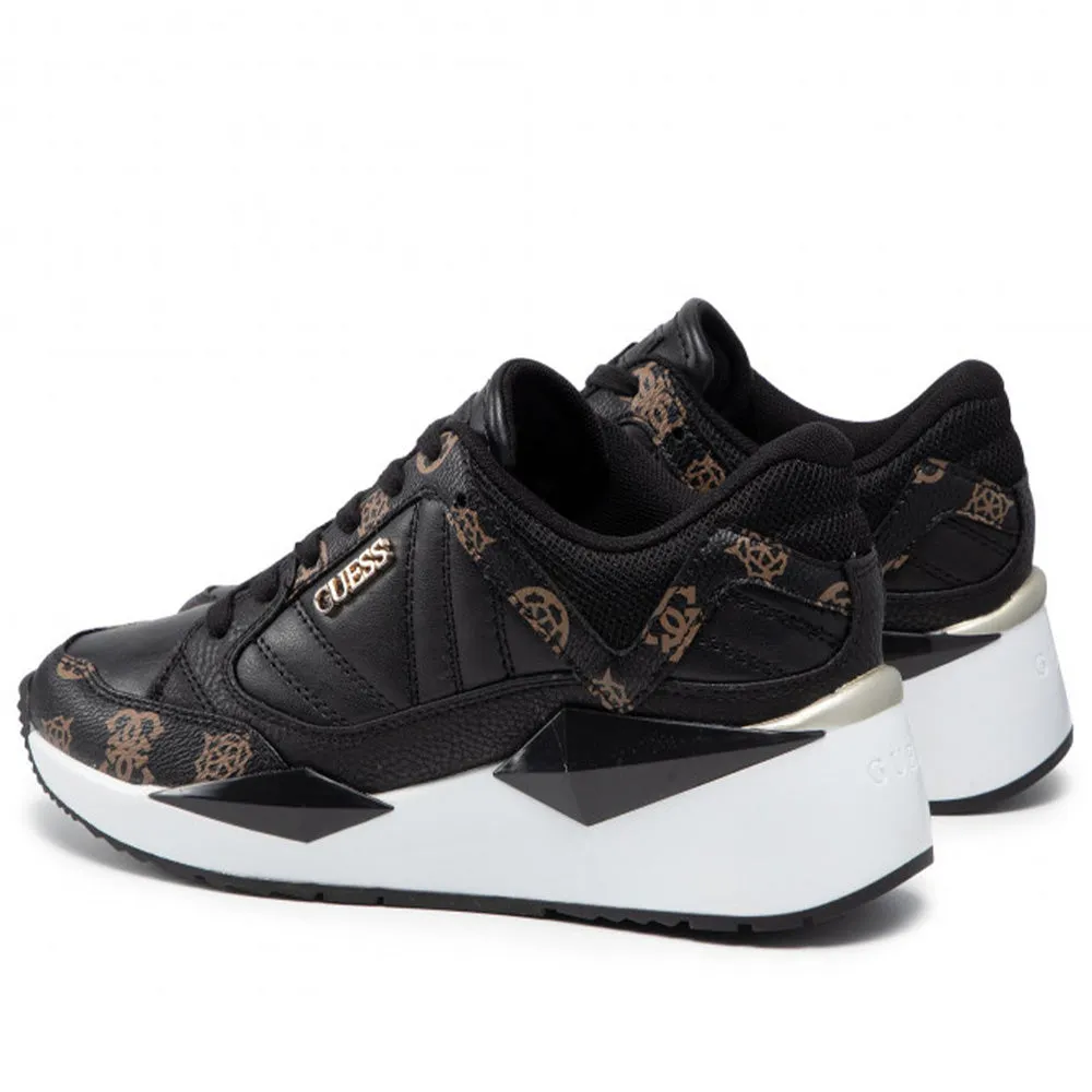 Scarpe Donna GUESS Sneakers Linea Traves Colore Nero - Marrone