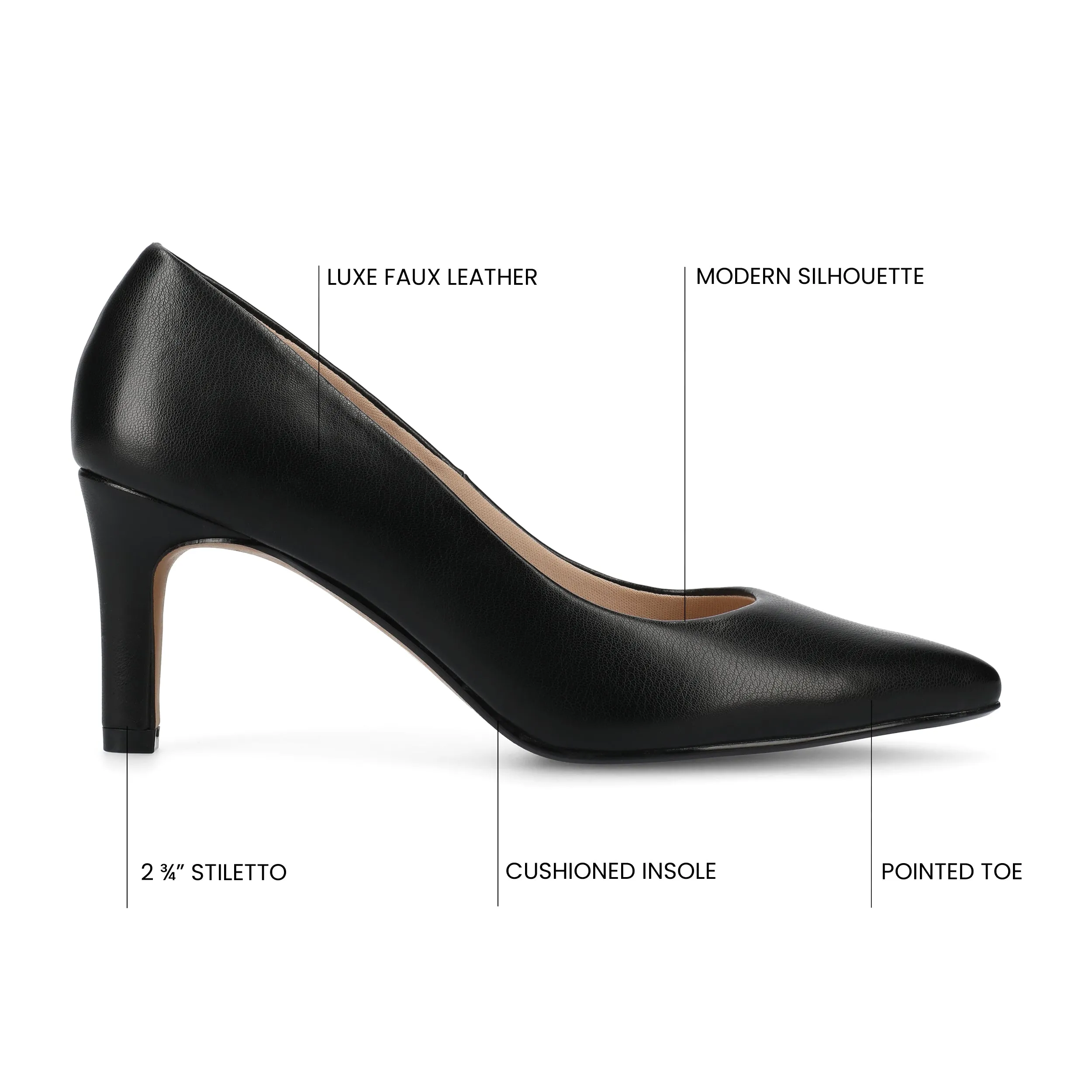 SCYLEE LEATHER STILETTO HEELS IN WIDE
