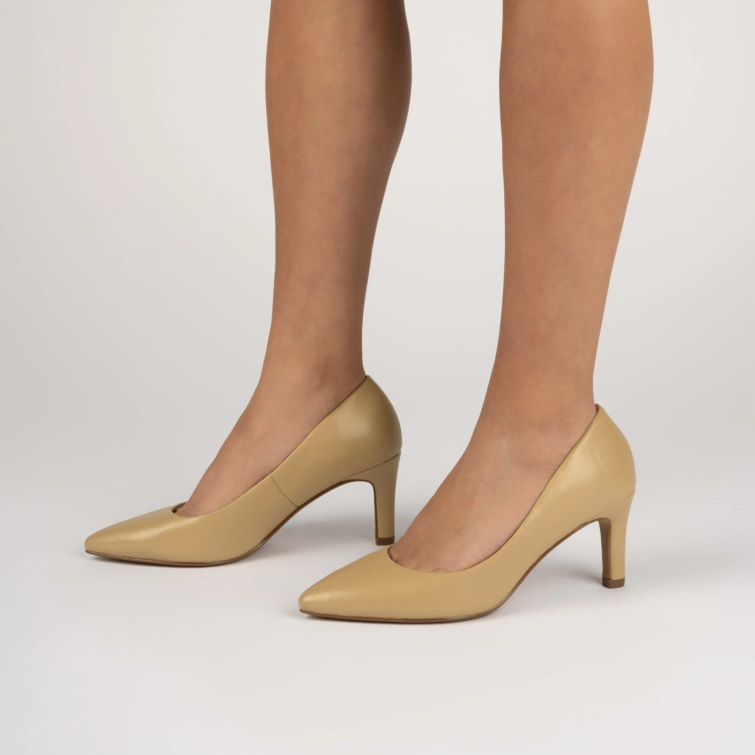 SCYLEE LEATHER STILETTO HEELS IN WIDE