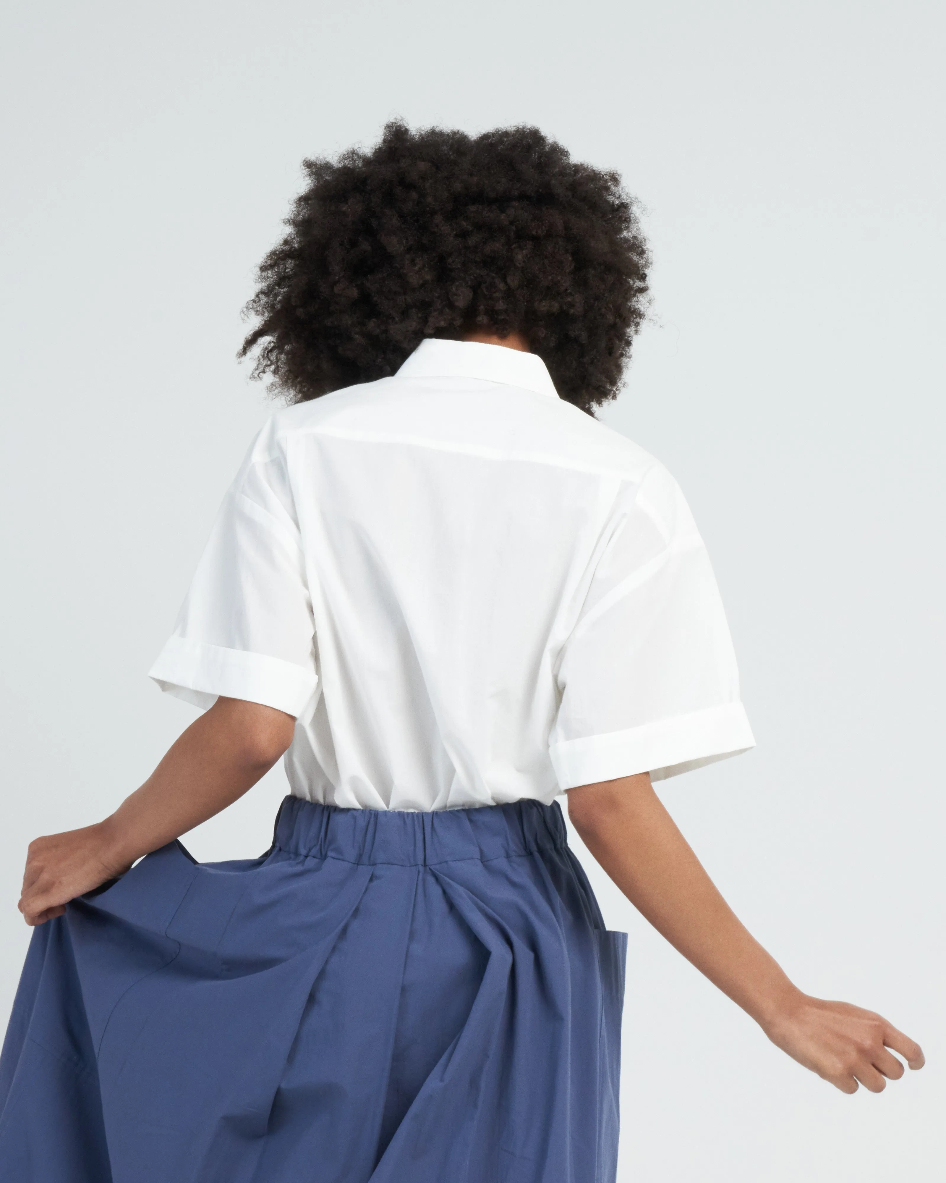 seersucker shirt - white