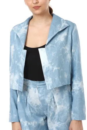 Sky Blue Shaded Denim Jacket