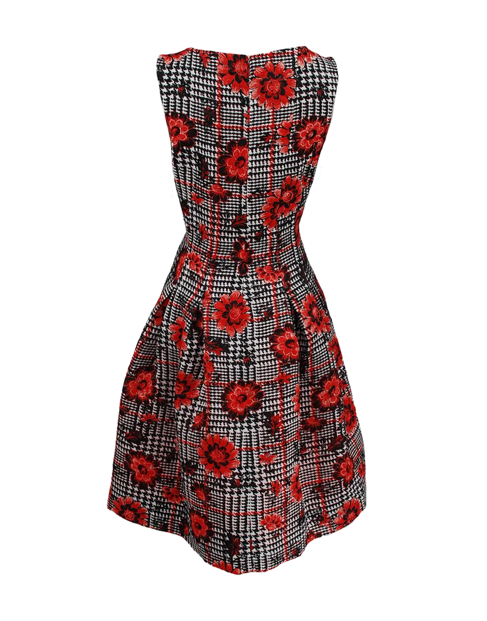 Sleeveless Dart Applique Dress