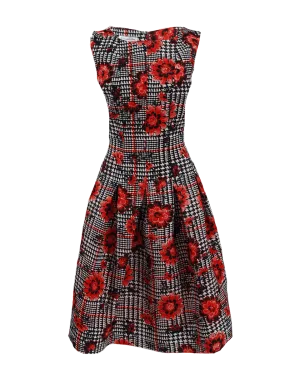 Sleeveless Dart Applique Dress