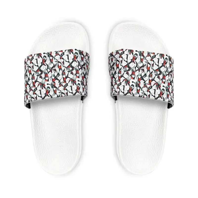 Snazzy Men's Slide Sandals Abstract Colorful Pattern