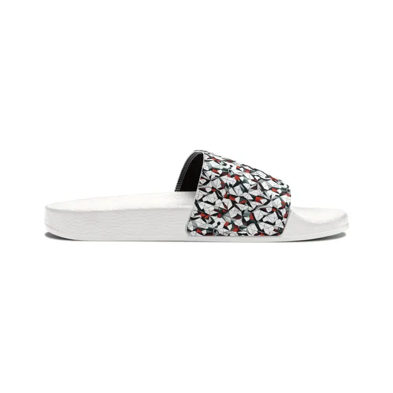 Snazzy Men's Slide Sandals Abstract Colorful Pattern