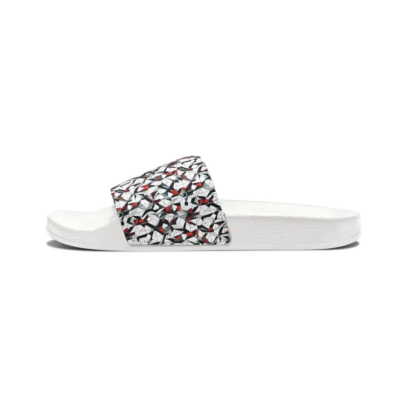 Snazzy Men's Slide Sandals Abstract Colorful Pattern