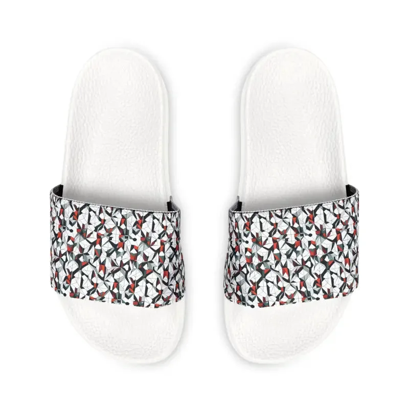 Snazzy Men's Slide Sandals Abstract Colorful Pattern